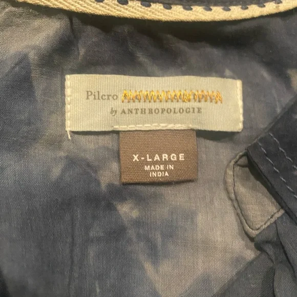 ANTHROPOLOGIE / PILCRO THE CATE CLASSIC TIE-DYE BUTTON DOWN SHIRT    LIKE NEW - Picture 10 of 11